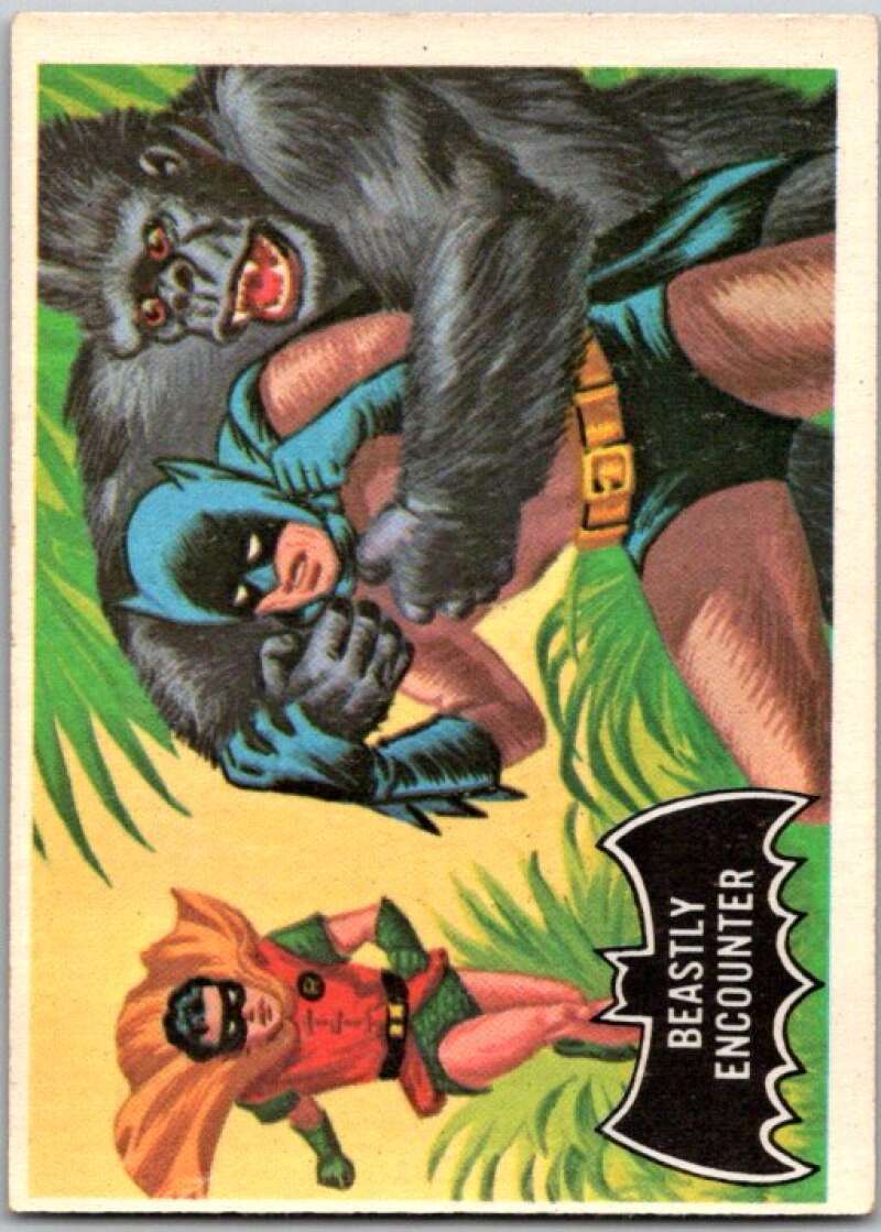 1966 Topps Batman Black Bat #50 Beastly Encounter V36501
