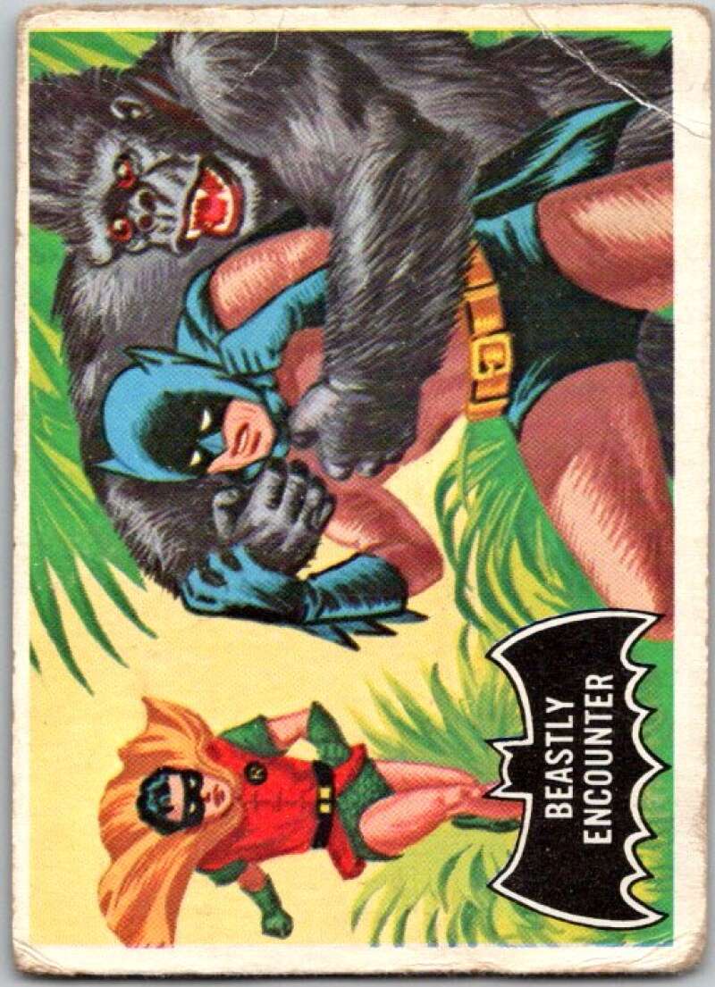 1966 Topps Batman Black Bat #50 Beastly Encounter V36502