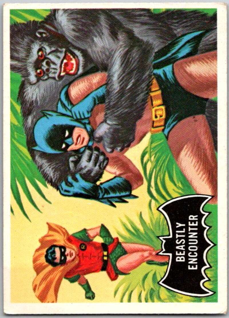 1966 Topps Batman Black Bat #50 Beastly Encounter V36503