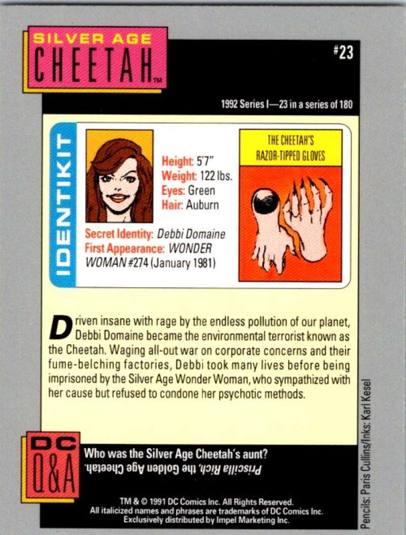 1991 Impel DC Comics #23 Silver Age Cheetah V36535