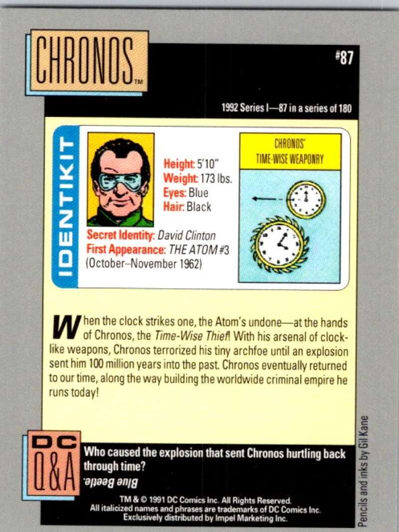 1991 Impel DC Comics #86 Chemo V36601