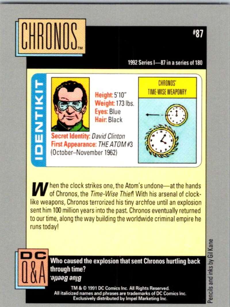 1991 Impel DC Comics #86 Chemo V36602
