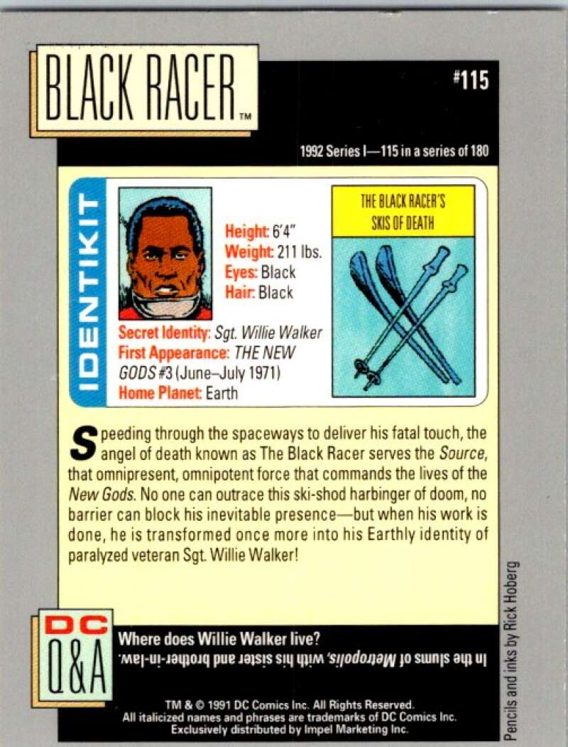 1991 Impel DC Comics #115 Black Racer V36630