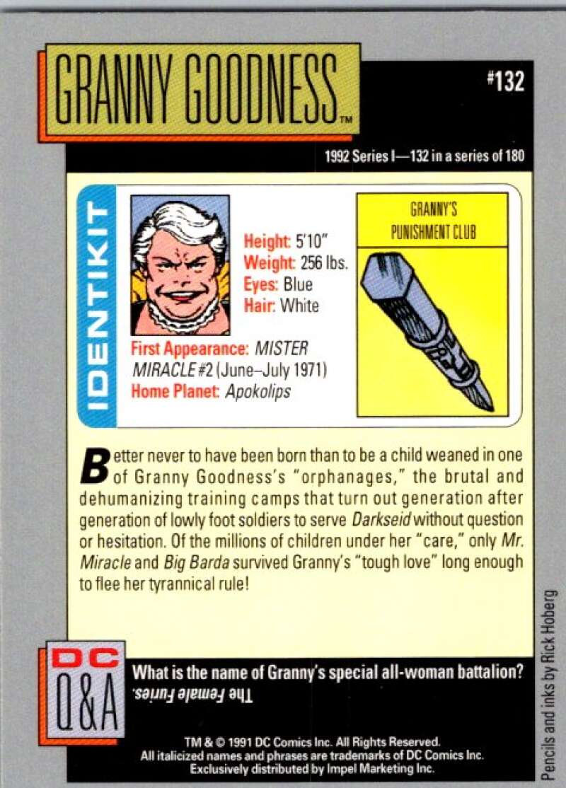 1991 Impel DC Comics #132 Granny Goodness V36656
