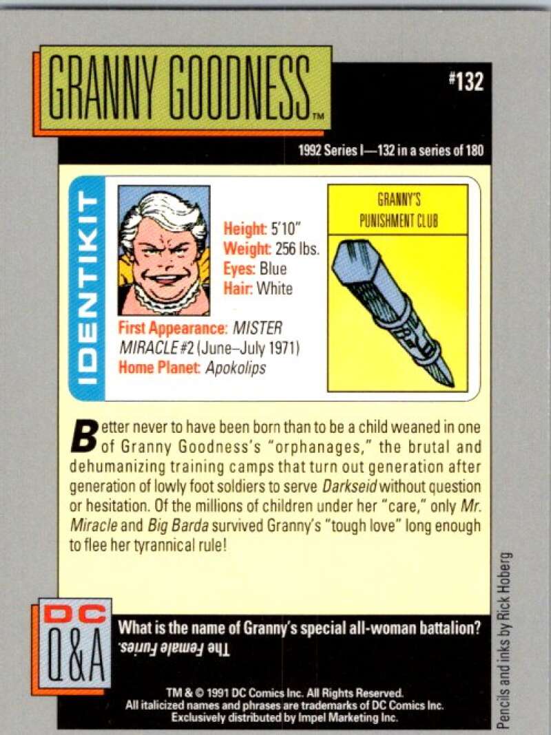 1991 Impel DC Comics #132 Granny Goodness V36657