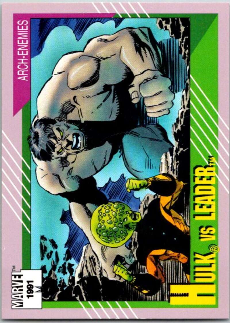1991 Impel Marvel Universe #119 Hulk vs. Leader V36758