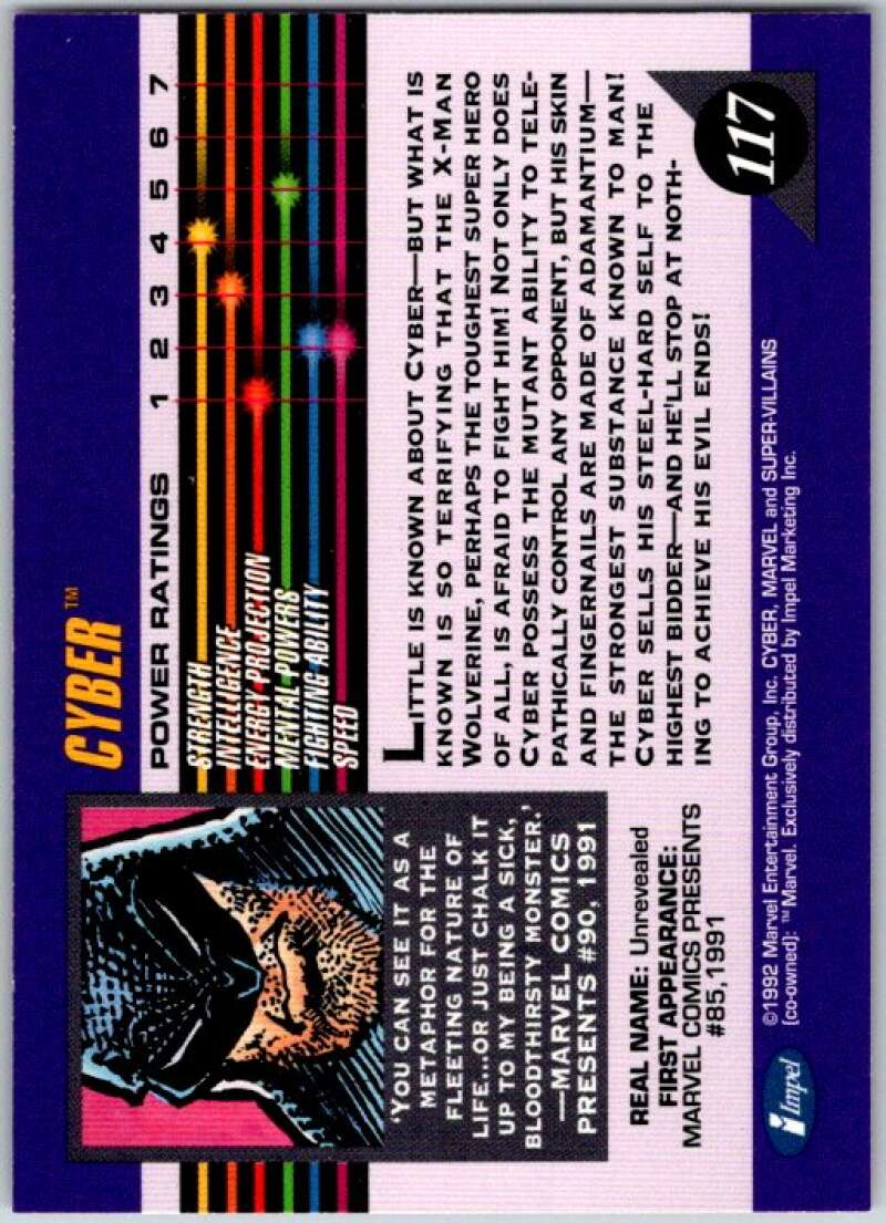 1992 Impel Marvel Universe #117 Cyber V36807