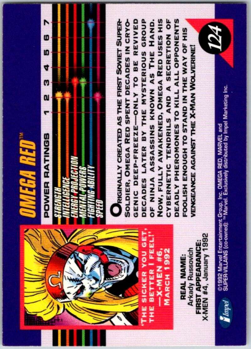 1992 Impel Marvel Universe #124 Omega Red V36810