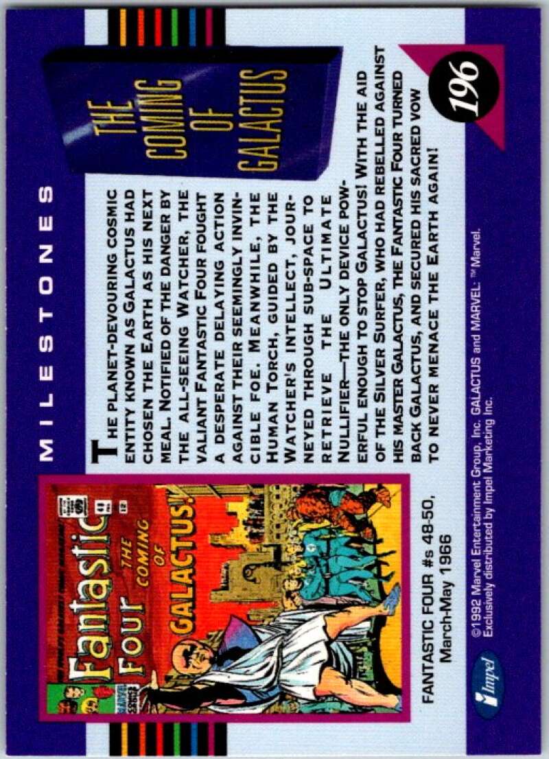 1992 Impel Marvel Universe #196 The Coming of Galactus V36834