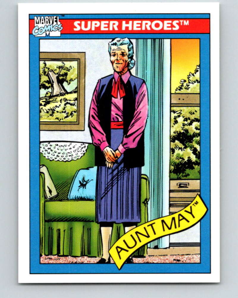 1990 Impel Marvel Universe #28 Aunt May Parker V36318