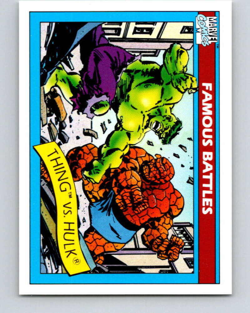 1990 Impel Marvel Universe #88 Thing vs. Hulk V36368
