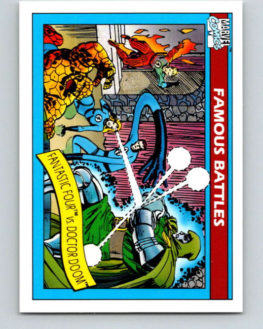 1990 Impel Marvel Universe #90 Fantastic Four vs. Doctor Doom   V36370