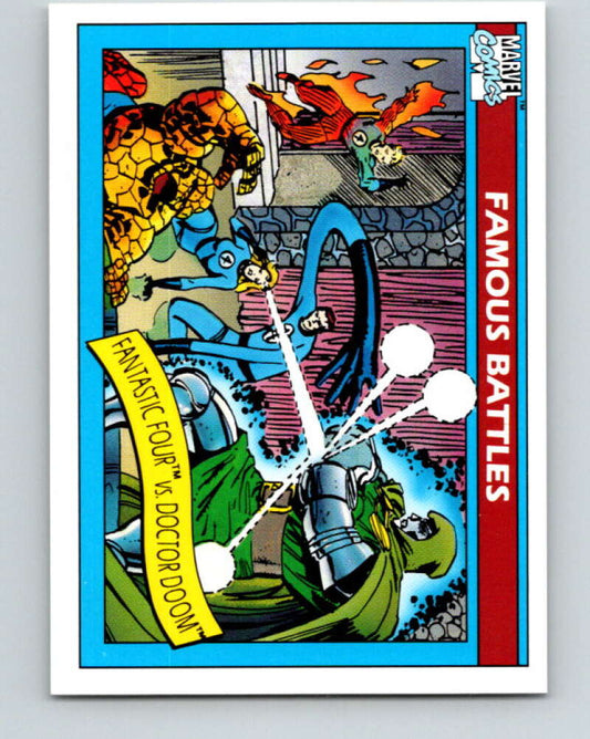 1990 Impel Marvel Universe #90 Fantastic Four vs. Doctor Doom   V36371