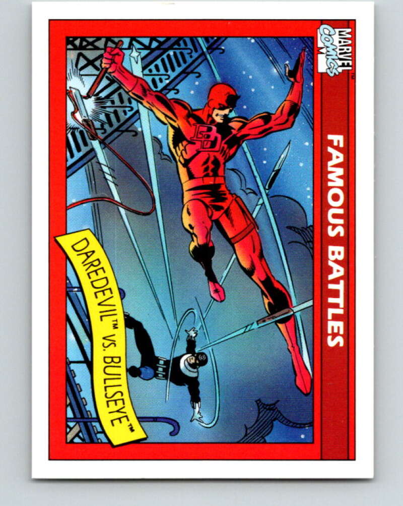 1990 Impel Marvel Universe #94 Daredevil vs. Bullseye V36374