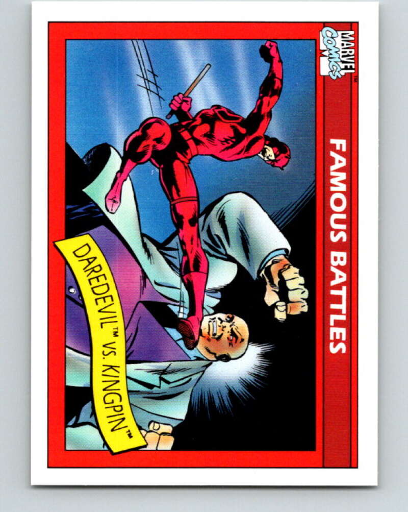 1990 Impel Marvel Universe #95 Daredevil vs. Kingpin V36375