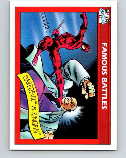 1990 Impel Marvel Universe #95 Daredevil vs. Kingpin   V36375