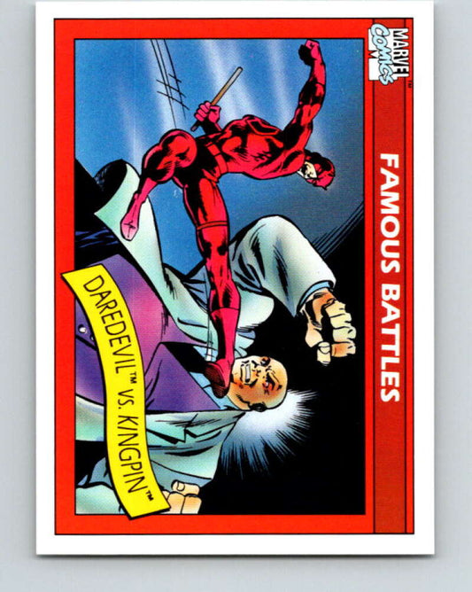 1990 Impel Marvel Universe #95 Daredevil vs. Kingpin   V36376