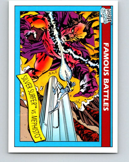 1990 Impel Marvel Universe #96 Surfer vs. Mephisto   V36377