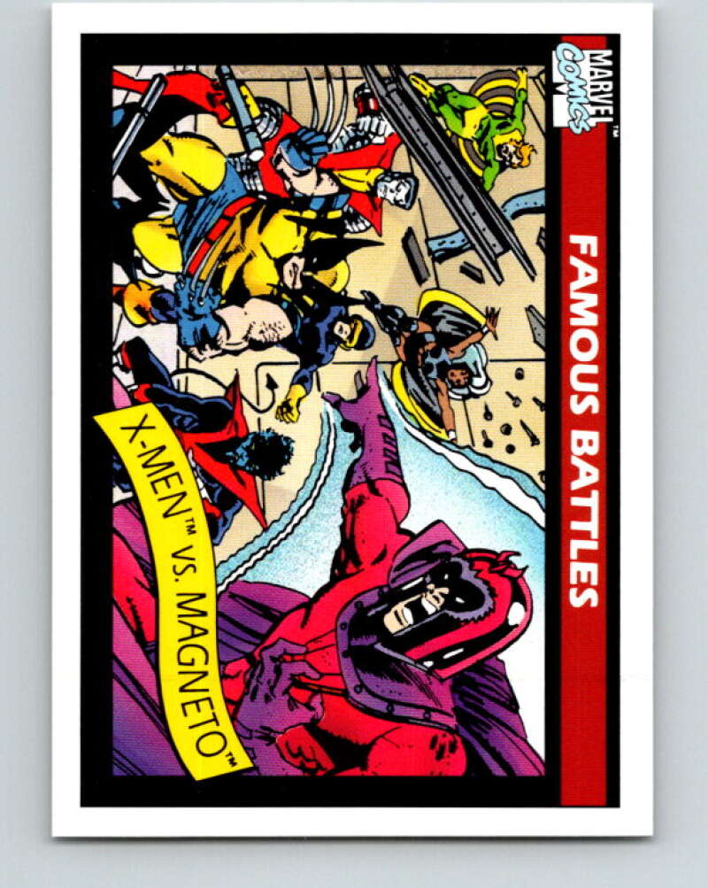1990 Impel Marvel Universe #100 X-Men vs. Magneto V36379