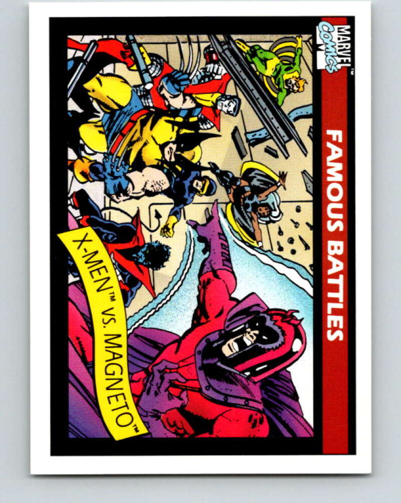 1990 Impel Marvel Universe #100 X-Men vs. Magneto V36380