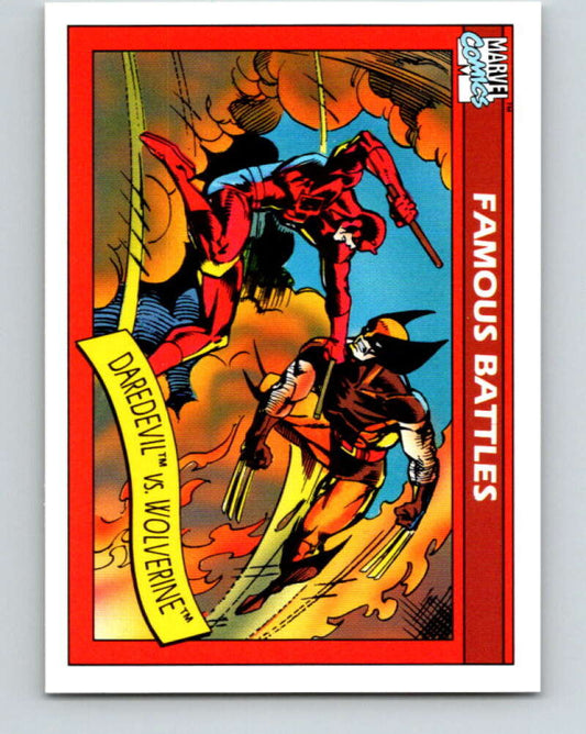 1990 Impel Marvel Universe #109 Daredevil vs. Wolverine   V36389