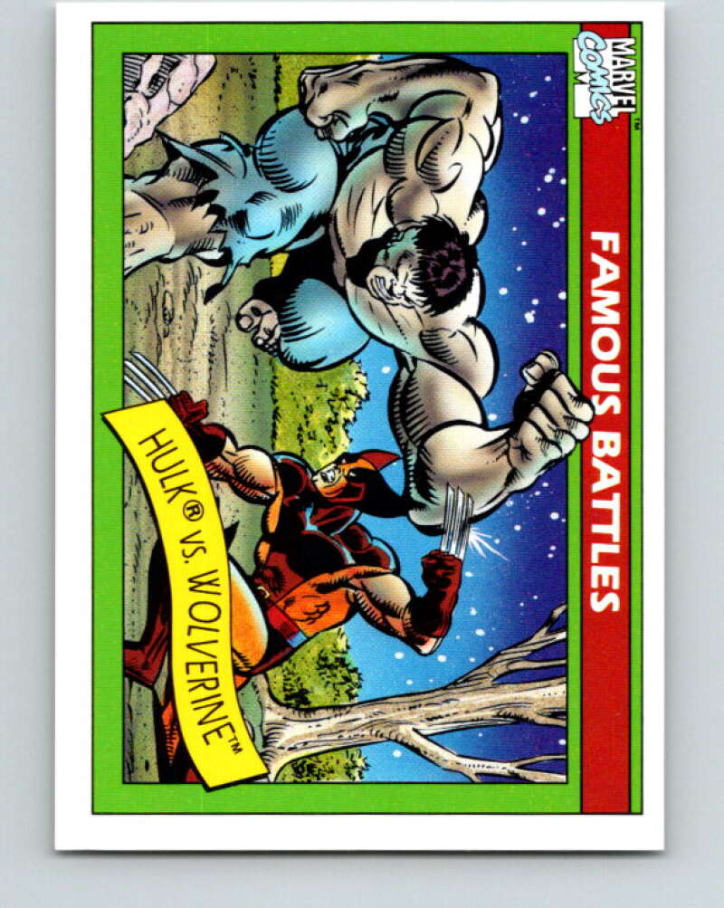 1990 Impel Marvel Universe #113 The Hulk vs. Wolverine V36392