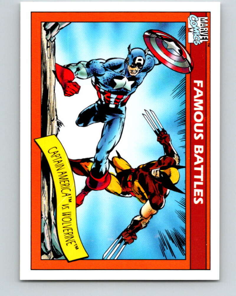 1990 Impel Marvel Universe #115 Captain vs. Wolverine V36393
