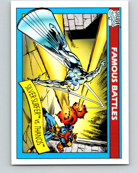 1990 Impel Marvel Universe #116 Surfer vs. Thanos   V36394
