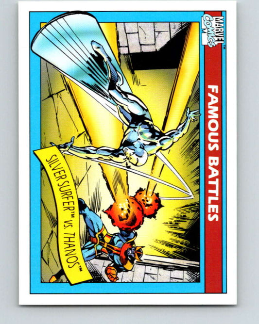 1990 Impel Marvel Universe #116 Surfer vs. Thanos   V36395