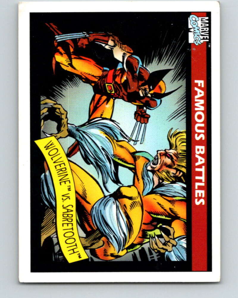 1990 Impel Marvel Universe #119 Wolverine/Sabretooth V36398