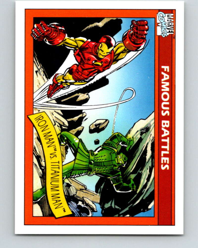 1990 Impel Marvel Universe #121 Iron Man vs. Titanium Man V25953