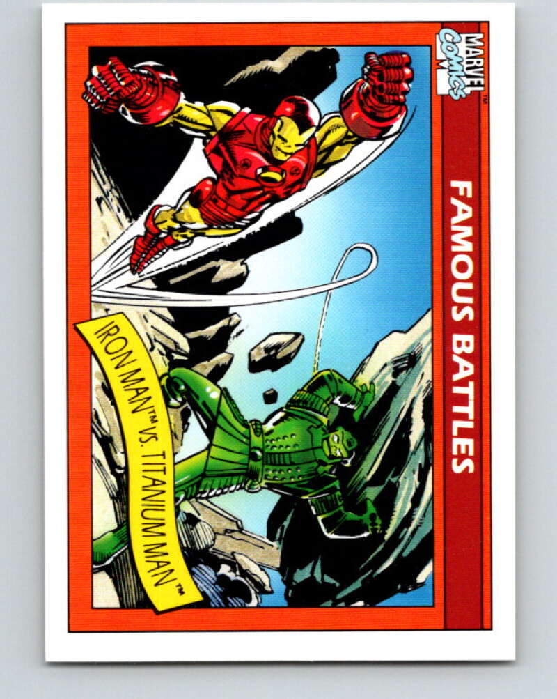 1990 Impel Marvel Universe #121 Iron Man vs. Titanium Man V25954