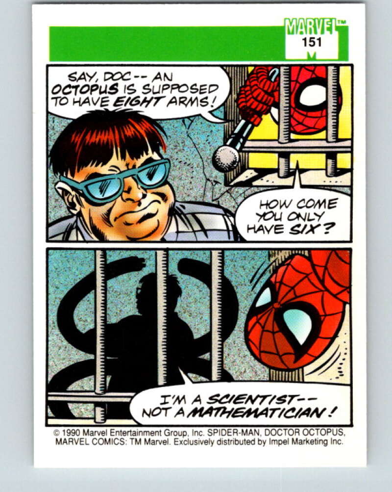 1990 Impel Marvel Universe #151 Spider-Man: Doctor Octopus V25973
