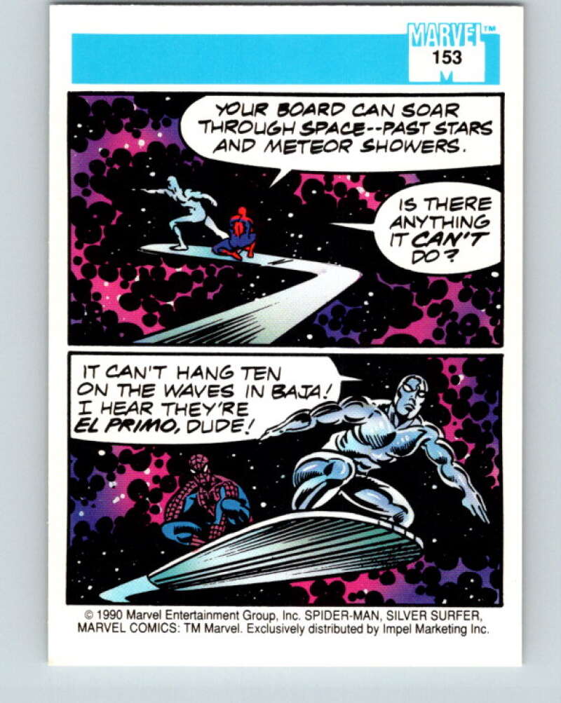 1990 Impel Marvel Universe #153 Spider-Man Presents: Surfer   V25974