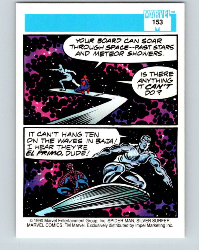 1990 Impel Marvel Universe #153 Spider-Man Presents: Surfer   V25976