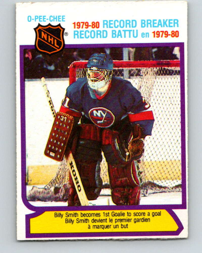 1980-81 O-Pee-Chee #5 Billy Smith RB New York Islanders V37036