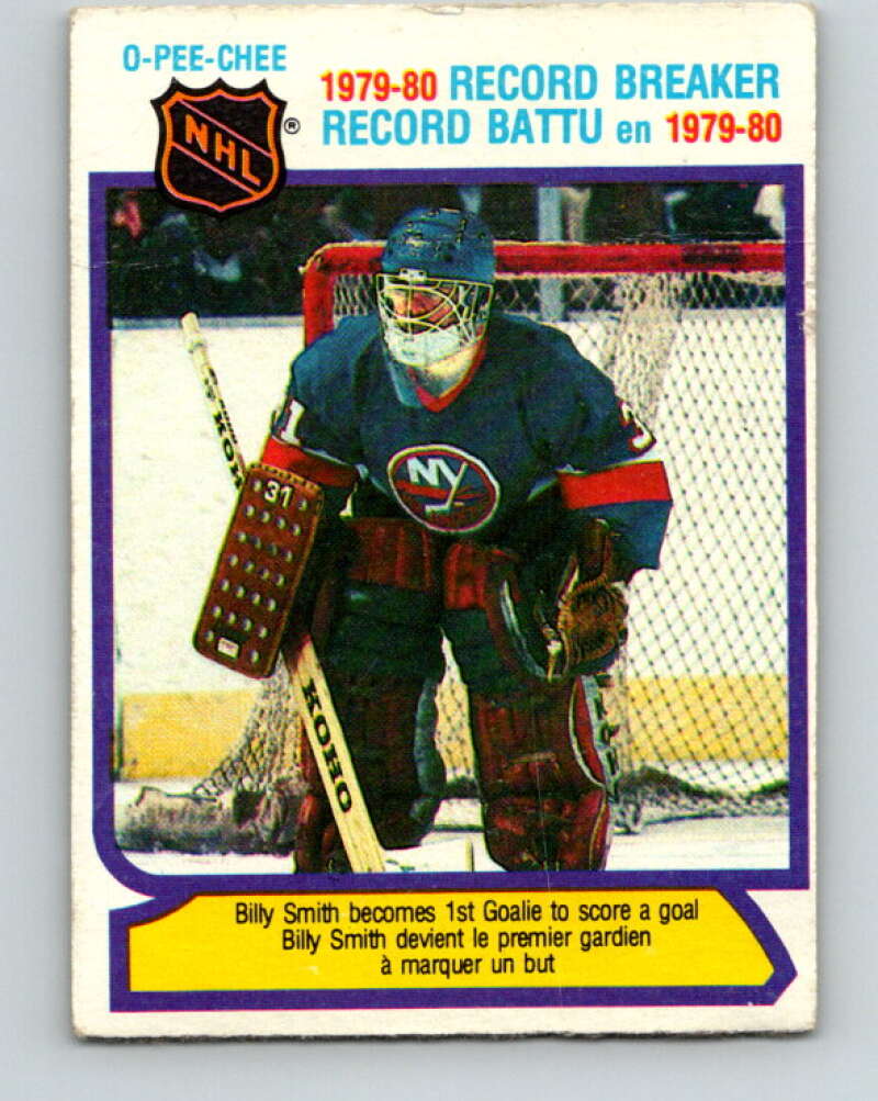1980-81 O-Pee-Chee #5 Billy Smith RB New York Islanders V37039