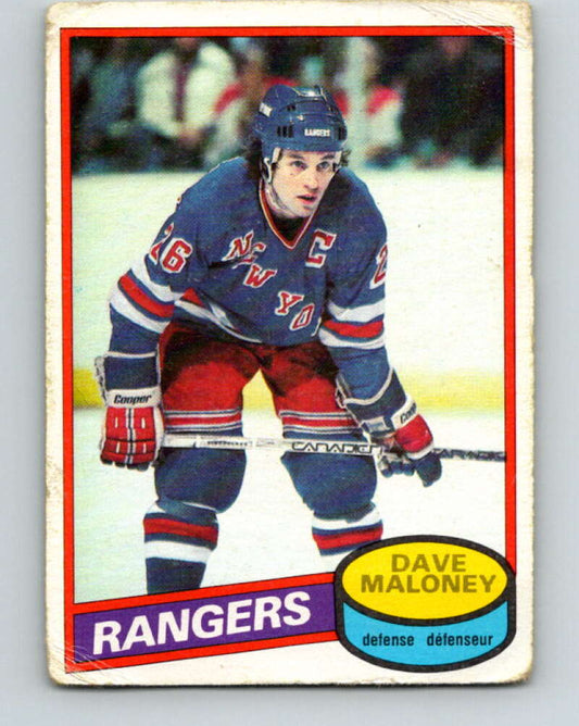 1980-81 O-Pee-Chee #7 Dave Maloney  New York Rangers  V37061