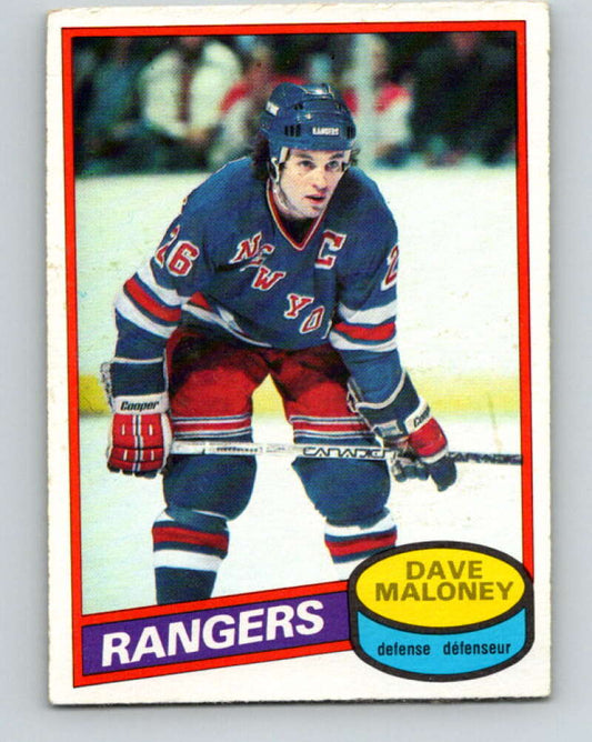 1980-81 O-Pee-Chee #7 Dave Maloney  New York Rangers  V37064