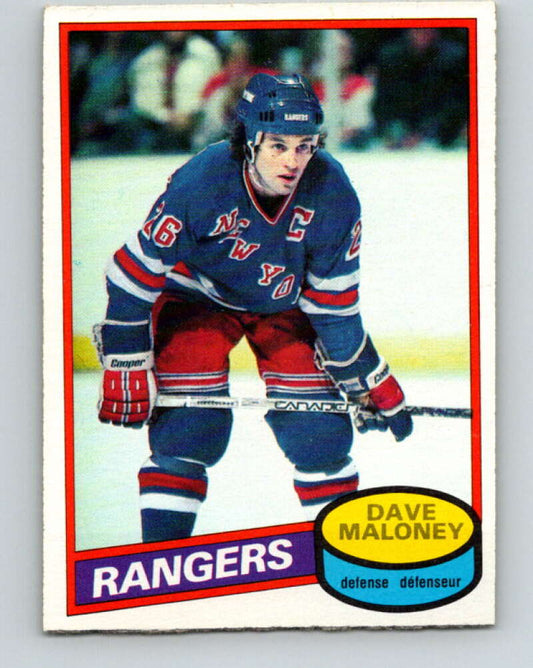 1980-81 O-Pee-Chee #7 Dave Maloney  New York Rangers  V37065