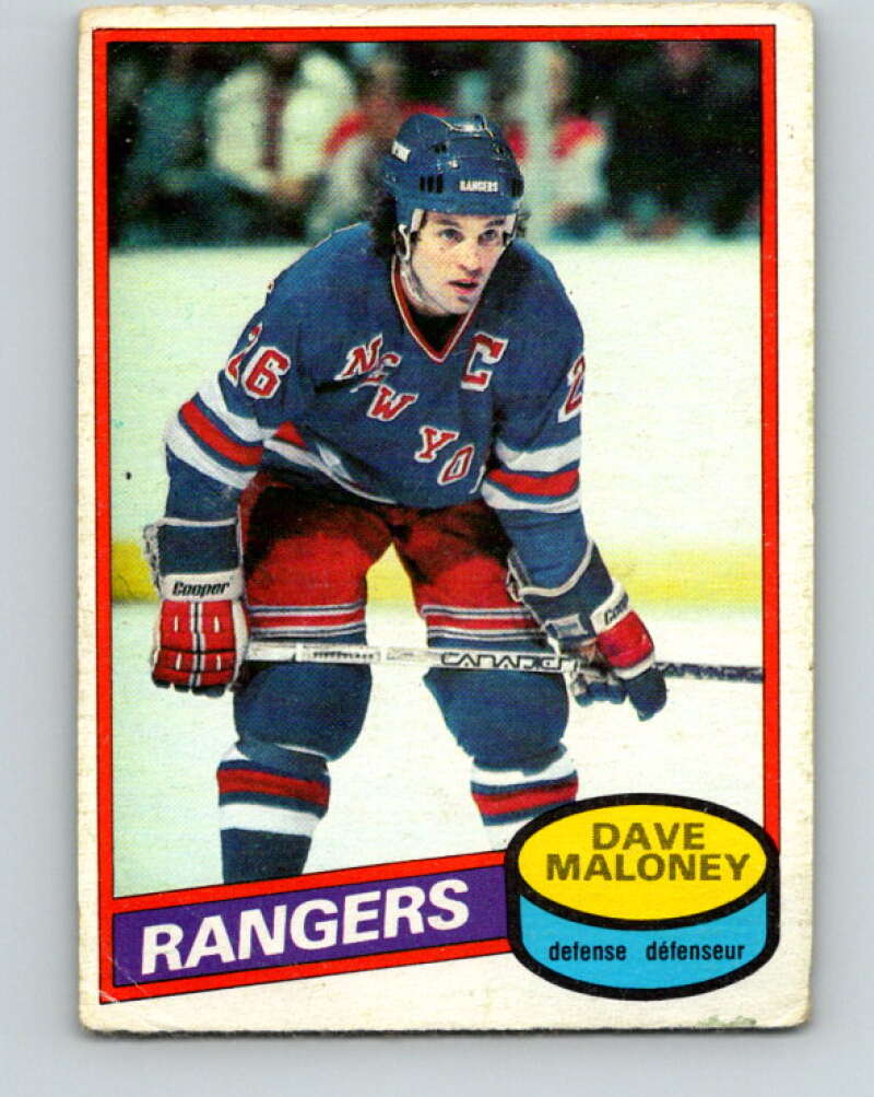 1980-81 O-Pee-Chee #7 Dave Maloney New York Rangers V37066