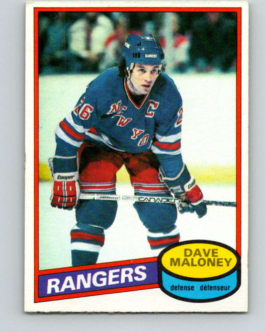 1980-81 O-Pee-Chee #7 Dave Maloney  New York Rangers  V37071