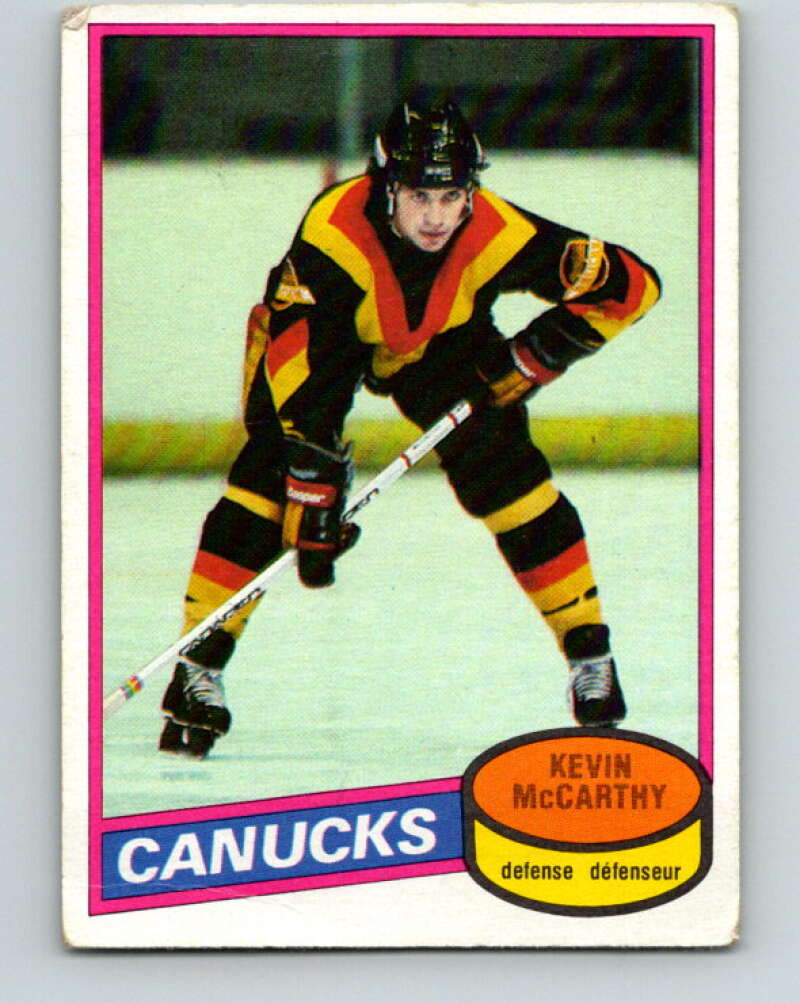 1980-81 O-Pee-Chee #21 Kevin McCarthy Vancouver Canucks V37215