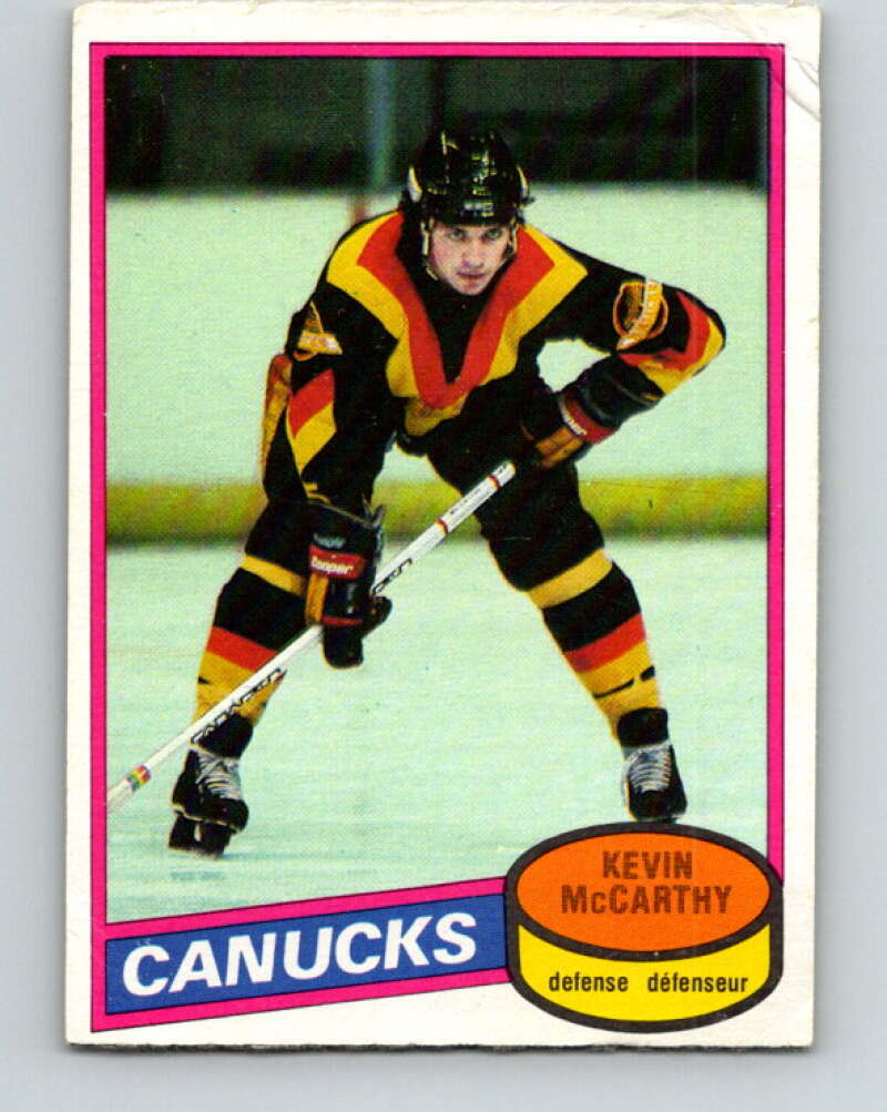 1980-81 O-Pee-Chee #21 Kevin McCarthy Vancouver Canucks V37217