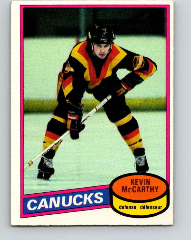 1980-81 O-Pee-Chee #21 Kevin McCarthy Vancouver Canucks V37224