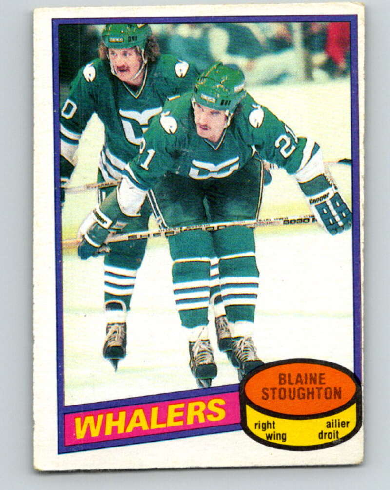 1980-81 O-Pee-Chee #30 Blaine Stoughton Hartford Whalers V37292