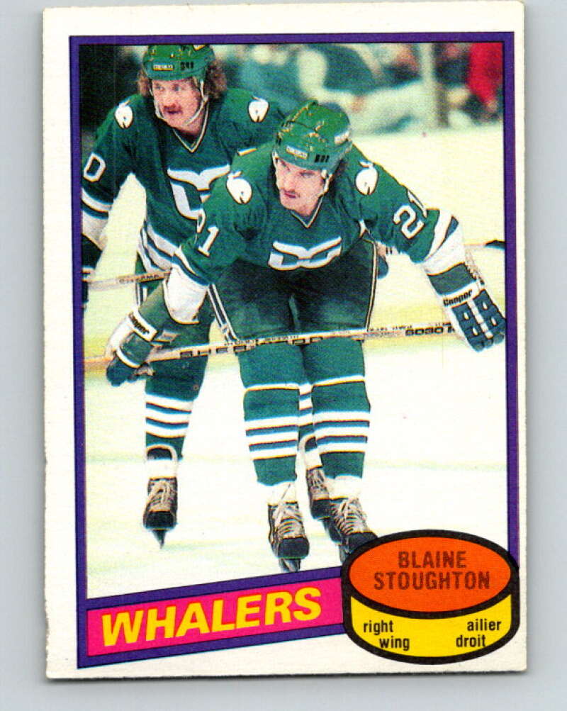 1980-81 O-Pee-Chee #30 Blaine Stoughton Hartford Whalers V37293