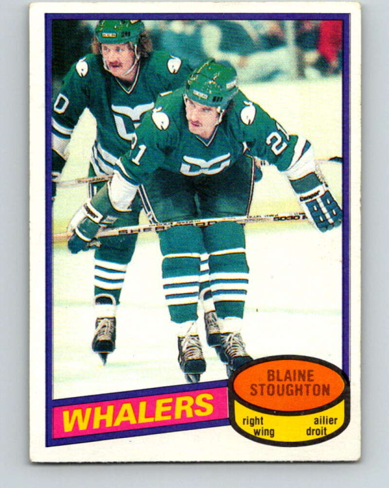 1980-81 O-Pee-Chee #30 Blaine Stoughton Hartford Whalers V37297
