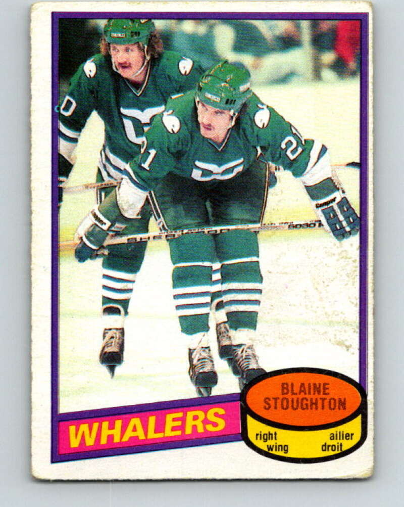 1980-81 O-Pee-Chee #30 Blaine Stoughton Hartford Whalers V37299