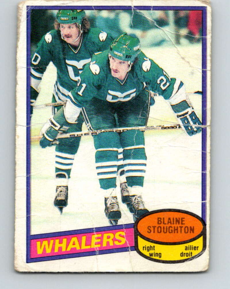 1980-81 O-Pee-Chee #30 Blaine Stoughton Hartford Whalers V37300